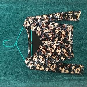 Floral Velvet Crop Top